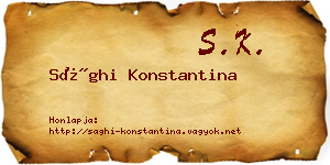 Sághi Konstantina névjegykártya